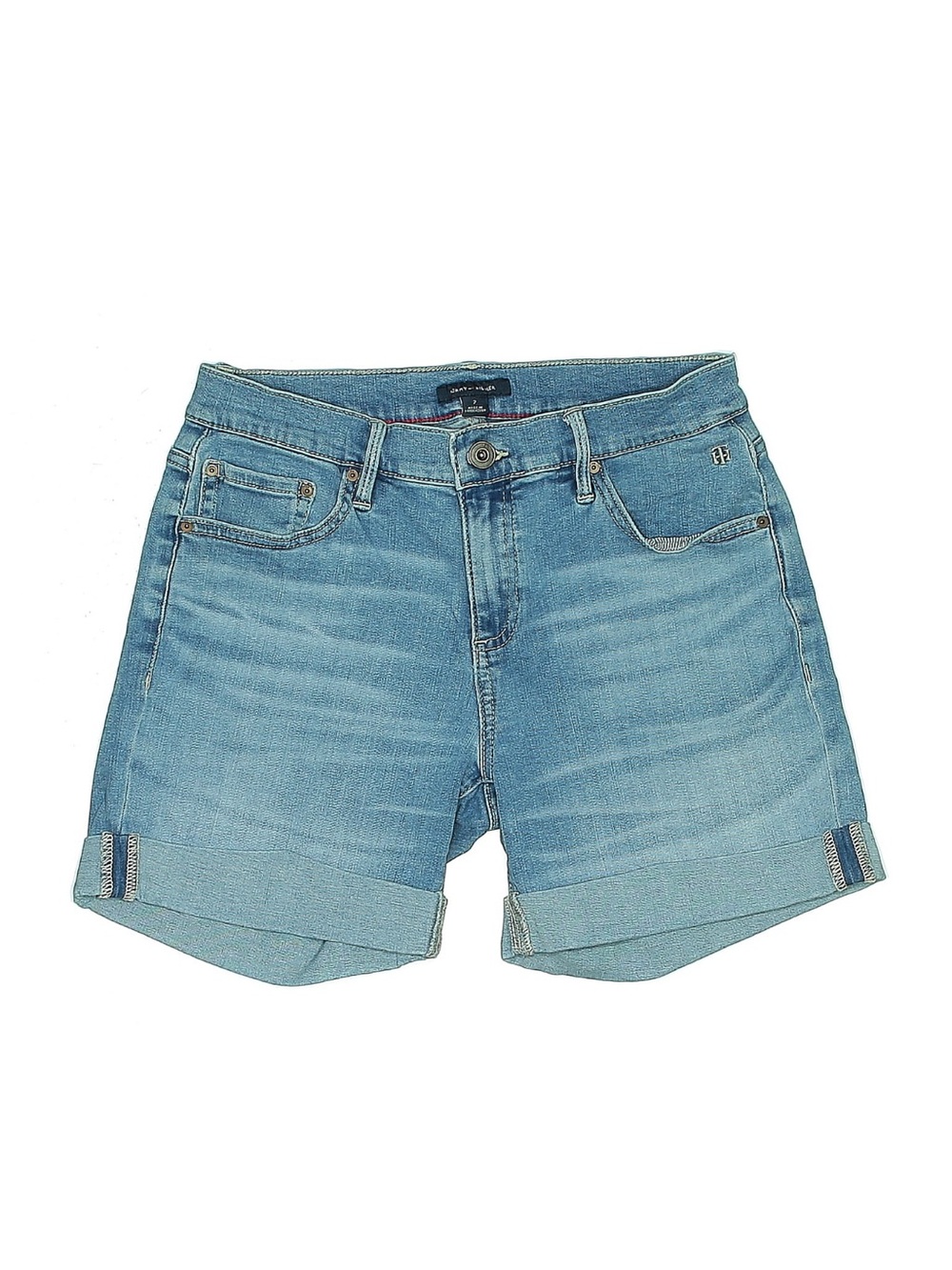 Tommy Hilfiger Light Blue Denim Roll-Cuff Shorts